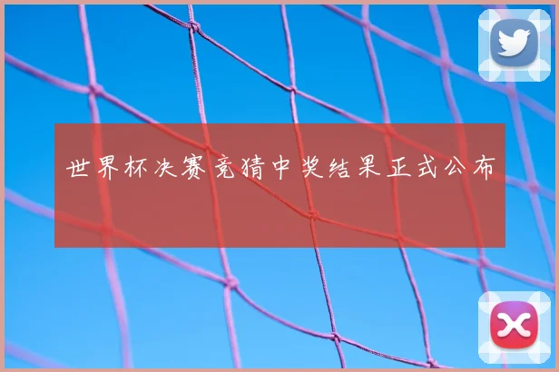 世界杯决赛竞猜中奖结果正式公布